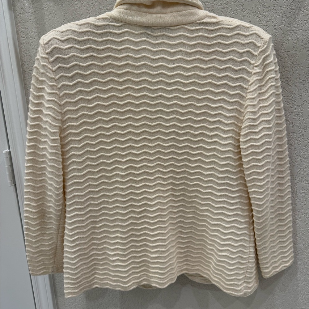 St. John Collection Ivory Wave Pattern Blazer - image 6
